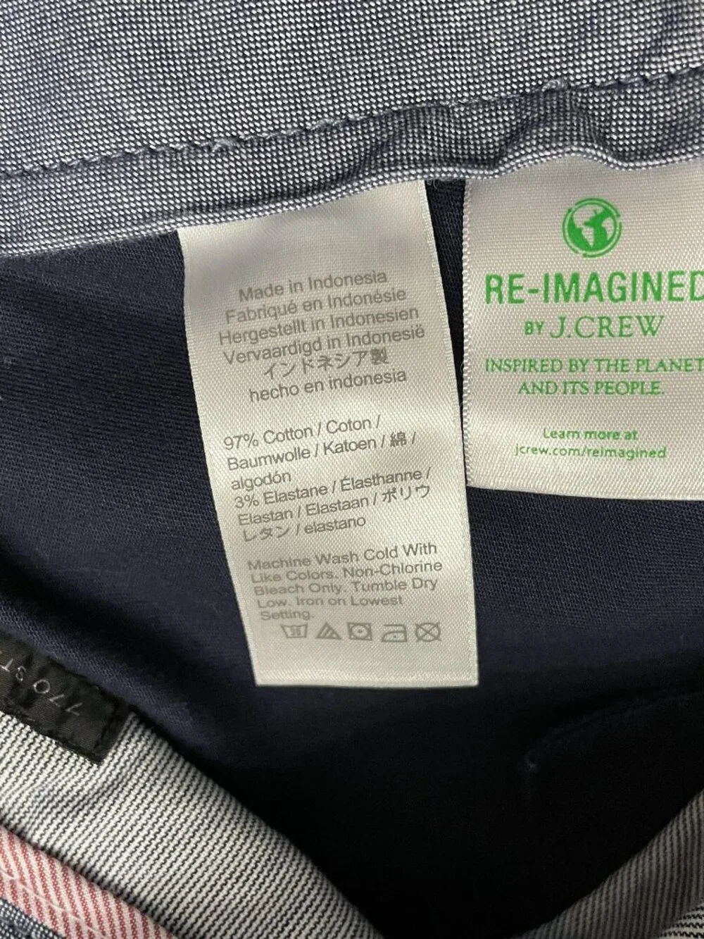 J Crew 770 Straight Pants Men 30x30 * Navy Blue Chinos Cotton Stretch AR886